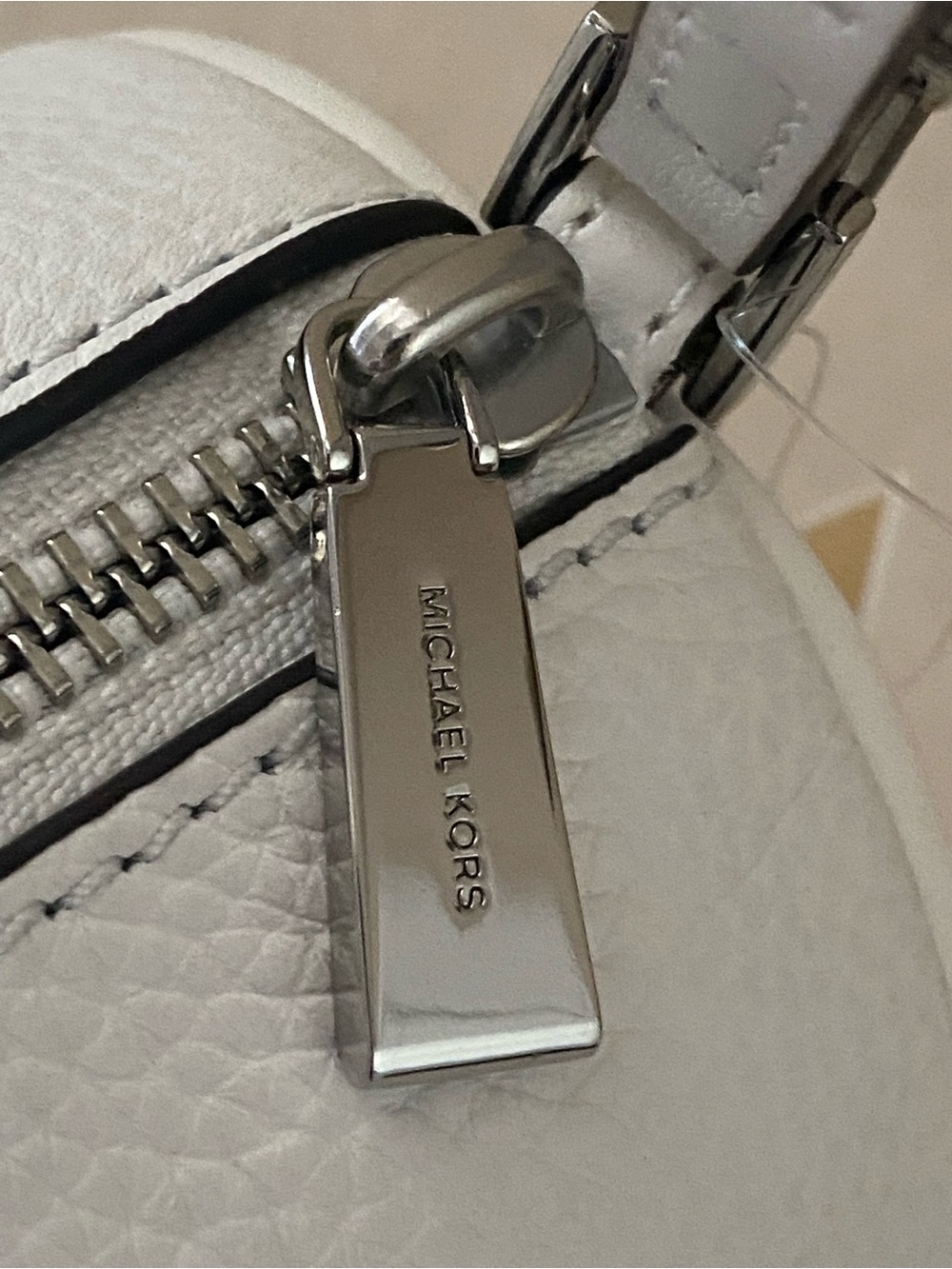 MICHAEL Michael Kors Izzy Small Barrel Bag - Optic White Shoulder Bag - Picture 8 of 13